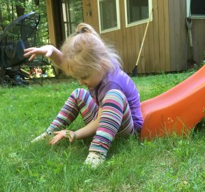 Riley Playing on Slide